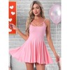 INSPIRE CHIC Women's Nightgown Ruffle Pleated Flowy Babydoll Chemise Camisole Mini Pajama Dress - 2 of 4