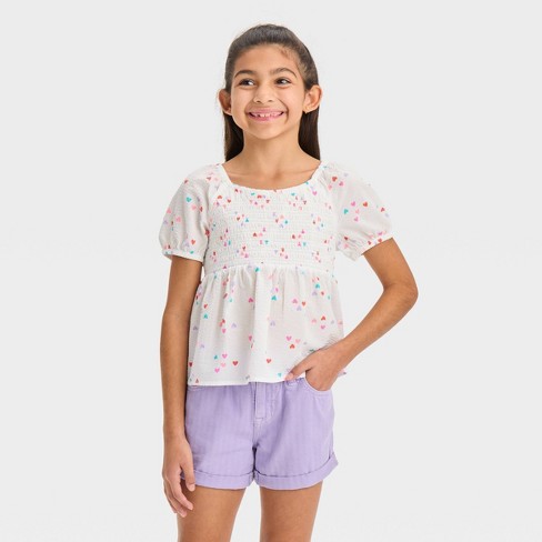 Girls' Leggings - Cat & Jack™ Floral Cream Xs : Target