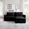 86.6" Corduroy Cloud Modular L-Shaped Sectional Sofa with Big Deep Seat and Storage Ottoman for Small Living Room - 2 of 4