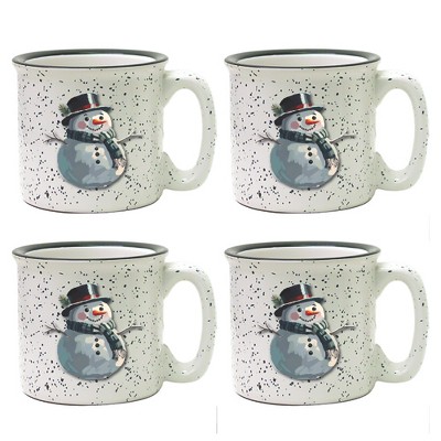Courtside Market Snowman-Snow Cozy Mug 4 Piece Set
