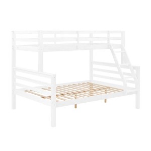 Dsvimoy Bed Bunk Bed with Strong Support and Safety Guardrails for Kids Room

, White, 79.53"*58.66"*61.81" - 1 of 4