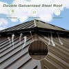 Gloweer Hardtop Gazebo, Outdoor Aluminum Frame Canopy with Galvanized Steel Roof, Permanent Metal Pavilion with Curtains and Netting - 4 of 4