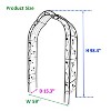 Lorna 59''x98.4''Arch Metal Garden Trelli, Wedding Arch Party, Tiered Planters for Flowers, Assemble Freely Outdoor Furniture - The Pop Home - 3 of 4