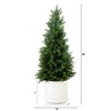 Nearly Natural 3-ft Artificial Cedar Tree in White Planter UV Resistant (Indoor/Outdoor) - image 2 of 4