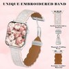 HTUTWOO Personality Embroidery Apple Watch Bands, Sports Watch Straps 38/40/41/42/44/45/46/49mm, for iWatch Series 11 10 9 8 7 6 5 4 3 2 1 SE Ultra - 2 of 4