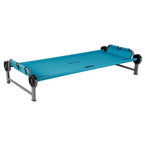 Disc-O-Bed Youth Single Cot Kid-O-Bed with Storage Organizer for Easy Gear Access & Carry Bag for Hassle-Free Transport, Indoor or Outdoor Use, Teal - 1 of 4