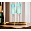 Artland Soho Optic Champagne Flute, Set of 4 - Light Turquoise - image 2 of 4