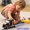 Joyfy Toy Truck for Kids,Racing Car with Lights & Sounds, Foldable Track Carrier Truck Toy Gift for 2 3 4 5 Years Old Boys and Girls - 3 of 4
