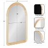 Kate & Laurel All Things Decor 24"X36" Dessa Arched Wall Mirror Natural - 2 of 4