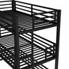 Kumasinova Bunk Bed,Metal Triple Bunk Bed with Ladder,Safety Guardrails for Kids,Bedroom,Noise-reduced Design - 4 of 4