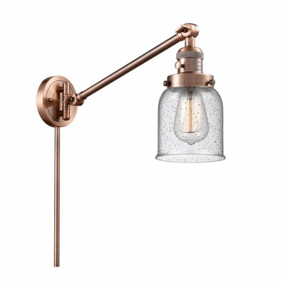 Bell - 1 Light Swing Arm Wall Sconce In Industrial Style-25 Inches Tall and 8 Inches Wide