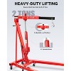 2-Ton Hydraulic Shop Crane Folding Engine Hoist with Lever,4400Lbs Capacity w/6 Steel Casters-Heavy-Duty Portable Car Lift for Truck Engines(168lbs) - 2 of 4