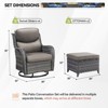 Gymojoy Outdoor Gliders Chairs Swivel Chairs Ottoman with 5-Inch Thick Cushions - 2 of 4