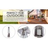Fire Sense Pyramid Flame Patio Heater 40,000 BTU Outdoor Propane Heater Tower with Wheels - Stainless Steel - 2 of 4