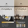 DOMETOUR 41" Black & Gold Chandelier, Branch Design, Frosted Tubes, Adjustable Pendant Light for Dining, Living Room, Kitchen (No Bulbs) - 3 of 4