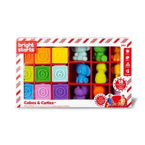 Bright Starts Block and Buddies Holiday Baby Toy Gift Set - 18pc - 1 of 4