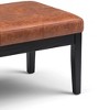 NicBex Modern Rectangular Tufted Pouf Ottoman, Contemporary Entryway Bench with Wood Framed Base and Legs for Bedroom, Living Room, Dark Brown - 4 of 4