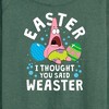 Women's - SpongeBob Squarepants - Easter Weaster Lightweight French Terry Wide Neck Long Sleeve Shirt - 2 of 4