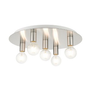 Livex Lighting Hillview 5 - Light Flush Mount in  Brushed Nickel - 1 of 1