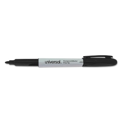 Universal Pen-Style Permanent Marker Bullet/Fine Black 60 per pack 07074