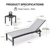 Crestlive Products Chaise Lounge Chair Outdoor Set of 2 Adjustable 5 Positions Pool Tanning Recliner Outdoor Lounge Furniture - 3 of 4
