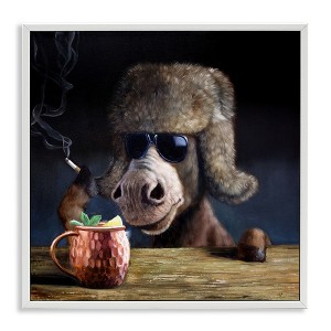 Stupell Industries Moscow Mule Funny Animal, 24" x 24" - 1 of 4