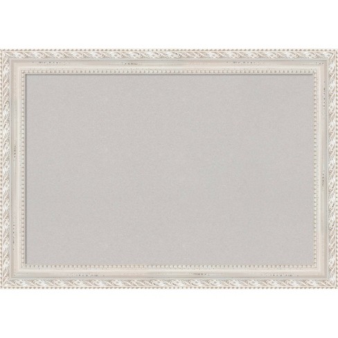 U Brands 20x 30 Burlap Bulletin Board White Wood Frame : Target