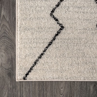 Black Geometric Braided Synthetic 8' x 10' Reversible Rug
