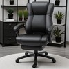 Mshliw Executive High Back Office Chair with PU Leather, Adjustable Height, Reclining Back, Retractable Footrest, and Swivel Wheels - 2 of 4
