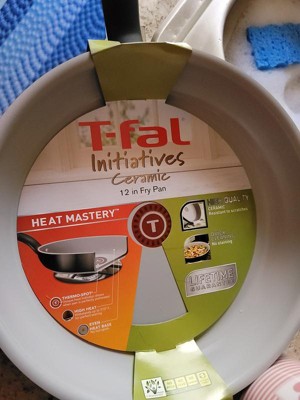 T-fal Initiatives Ceramic C921SE PTFE-Free PFOA-free Dishwasher Safe  Cookware Set Black 14 ct