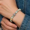 Hollywood Sensation Adjustable Beaded Bracelet with Paw Charm - Natural Stone Pet Lover Bracelet - 3 of 4