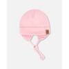 Deux par Deux Girl Baby Printed Mid-Season One-Piece Outerwear with Hat Pink, Black, and Flowers - 3 of 3