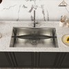 CASAINC 32" Undermount Single Bowl Stainless Steel Workstation Kitchen Sink with Included Sliding-Accessories - 4 of 4