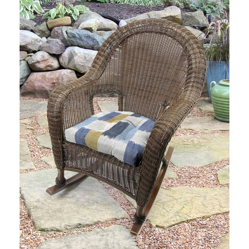Outdoor Wicker Settee Seat/Chair Cushion Set - Jordan Manufacturing, 3 of 5