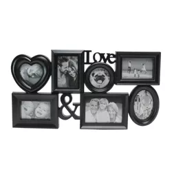 Northlight 26.5" Black Multi-Sized "Love &" Collage Photo Picture Frame Wall Decoration