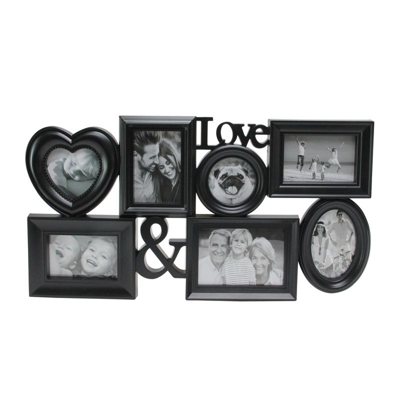 Northlight 26.5" Black Multi-Sized "Love &" Collage Photo Picture Frame Wall Decoration, 1 of 4