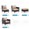 VisioGear 9-Piece Sofa Set with Ergonomic Backrest, Outdoor Furniture with Two Single Sofa, Beige, 30"*23.8"*30.7" - 2 of 4