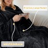 Catalonia Adult Wearable Fleece Blanket Snuggie, Super Soft Cozy Mink Micro Plush Wrap Throws Blanket Robe, Gift for Woman Man - 4 of 4
