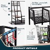 Golf Bag Storage Rack - Holds Bags & Accessories, Lockable Wheels & Wood Shelf for Garage/Indoor - 3 of 4