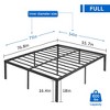 VECELO Bed Frames, Heavy Duty Metal Platform with Steel Slat - 4 of 4