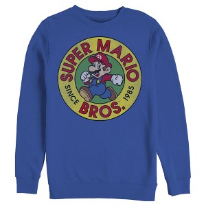 Men's Nintendo Mario Walk Circle 1985 Sweatshirt - 1 of 3