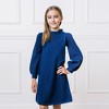 Hope & Henry Girls' Long Sleeve Ruffle Neck Sweater Dress, Toddler, 2T - 4 of 4