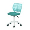 and White Adjustable Height Swivel Rolling Office Chair - 4 of 4