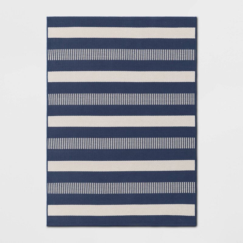 4&#39;x5&#39;6&#34; Striped Area Rug Blue - Room Essentials&#8482;, 1 of 6