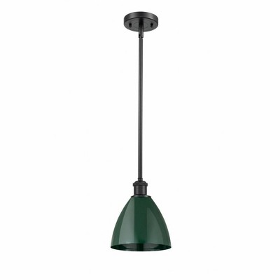 Plymouth Dome - 1 Light Stem Hung Pendant In Industrial Style-9.25 Inches Tall and 7.5 Inches Wide