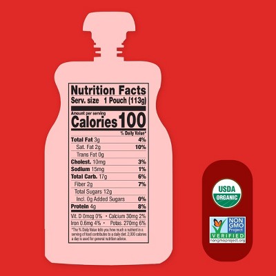 Once Upon A Farm Protein Strawberry Splash Pouch - 4oz
