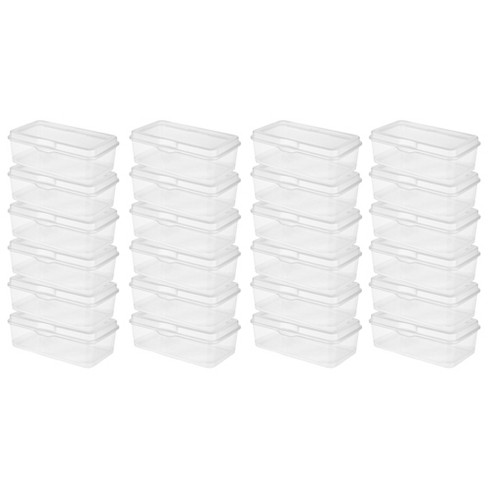 Small Plastic Box, Stackable Mini Plastic Storage Box with Lid, Clear  Plastic Organizer Container for Small Crafts Items - 8 Pack