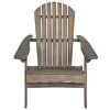 Foldable Acacia Wood Patio Accent Chair With Stackable Arm Rest,Slatted Seat And Back,Adirondack Chairs Folding,Patio Chair Outdoor -Maison Boucle - 4 of 4