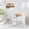 GustoWave White Office Chair Set with Bookshelf, Notice Board and Cabinets Ideal for Boys and Girls 3 to 8 Years - 2 of 4