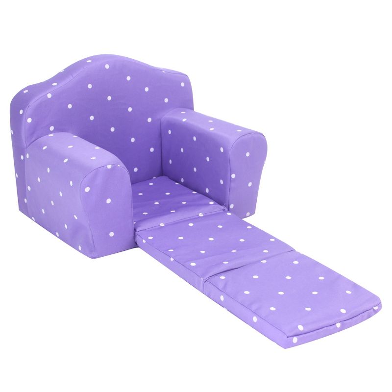 Sophia’s Polka Dot Pull-Out Chair Bed for 18'' Dolls, Purple, 5 of 6